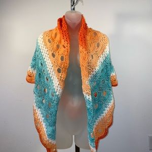 Handmade • Virus Meets Granny Triangular Shawl
